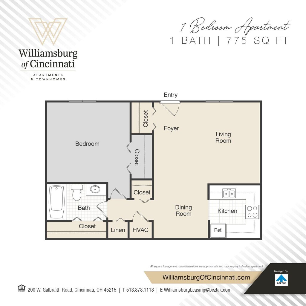Williamsburg of Cincinnati Cincinnati, OH Apartments For Rent