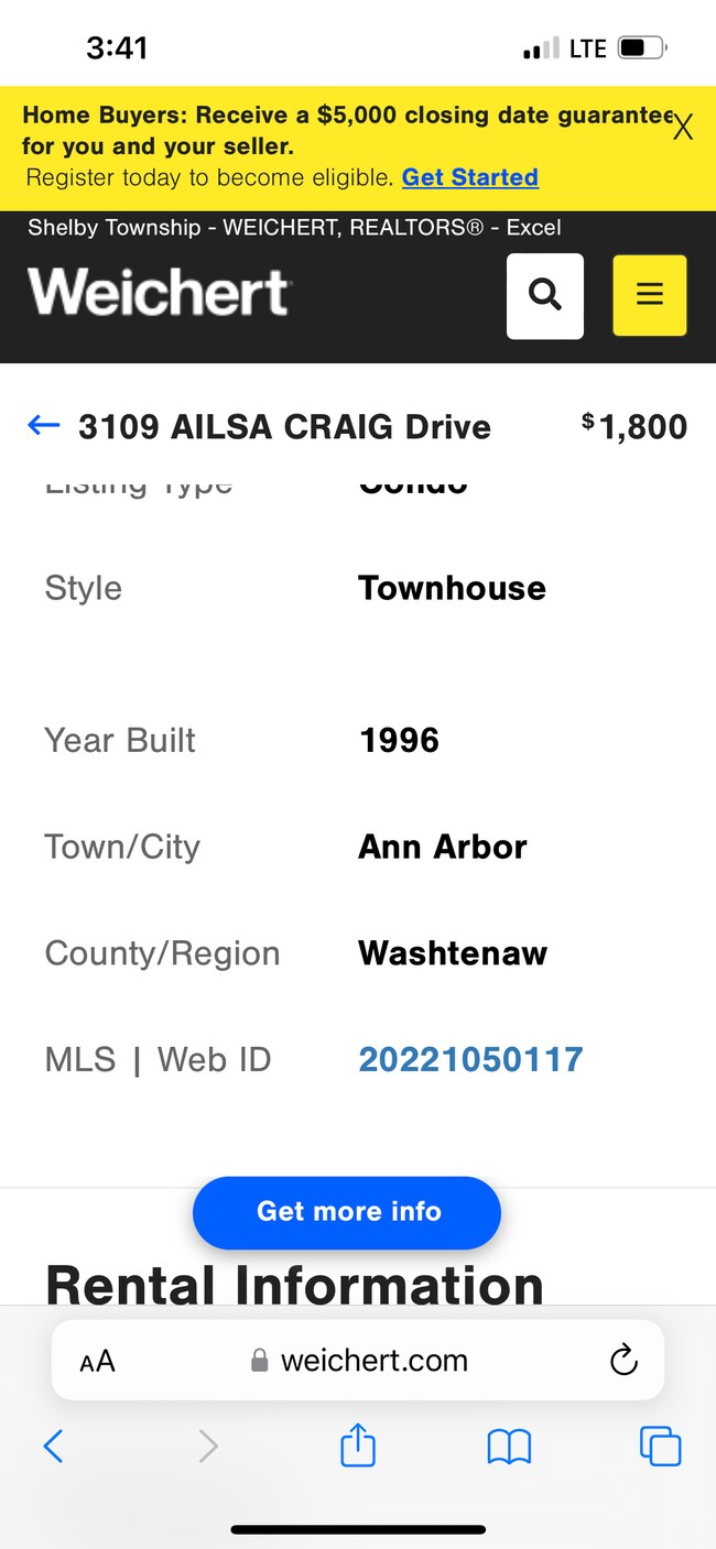 3079 Ailsa Craig Dr, Unit Turnberry village Ann Arbor, MI Rentals
