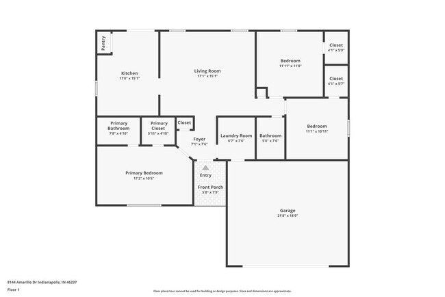 8144 Amarillo Dr in Indianapolis, IN - Foto de edificio - Building Photo