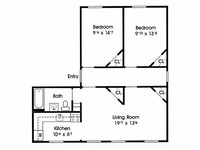 St. Patrick's Senior Disabled Apartments in Elmira, NY - Foto de edificio - Floor Plan