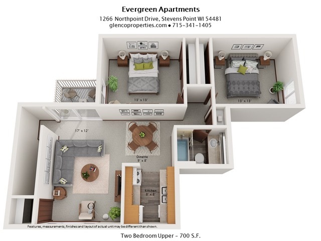 Evergreen Apartments in Stevens Point, WI - Foto de edificio - Building Photo