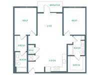 Michigan - 2 Bedrooms 2 Bath from $2240 to $2275 - Studio to 2 bedrooms from $1310 to $2435 - The Flats at Silo Bend Apartments in Nashville, Tennessee
