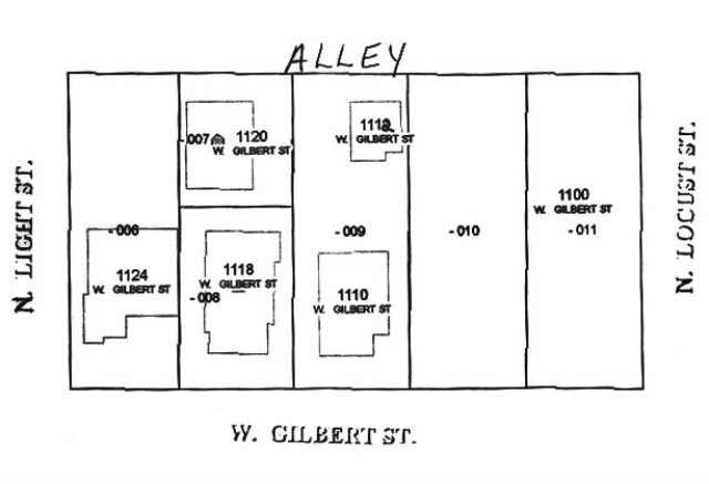 1100-1126 W Gilbert St in Muncie, IN - Foto de edificio