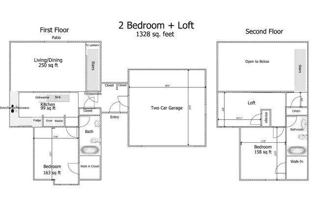 Prairiebrooke Duplexes in Gardner, KS - Building Photo - Floor Plan