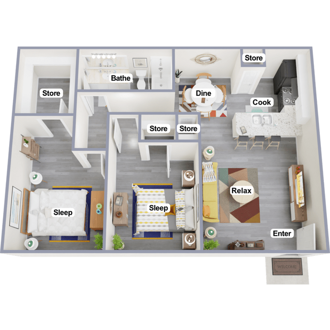 Parkview Apartments in Dalton, GA - Foto de edificio - Floor Plan