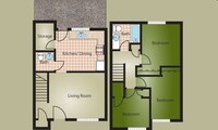 Floor Plan - 2 to 4 bedrooms Contact for Rates - Pinehurst Apartments in Waverly, Ohio
