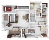 4BR/4BA - 4 bedrooms $509 - University Crossing Apartments in Ruston, Louisiana