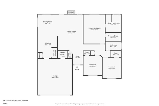 1016 Fishback Way in Sugar Hill, GA - Foto de edificio - Building Photo