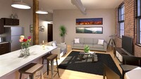 Living space - Fortress Apartments in Milwaukee, Wisconsin