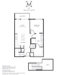 H - 1 Bedrooms 1 Bath from $1790 - 1 a 3 Dormitorio desde $1150 a $2915 - Metropolitan Birmingham Apartamentos in Birmingham, Alabama
