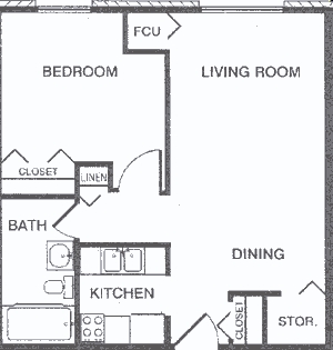 Capitol Station Apartments in Indianapolis, IN - Foto de edificio - Floor Plan