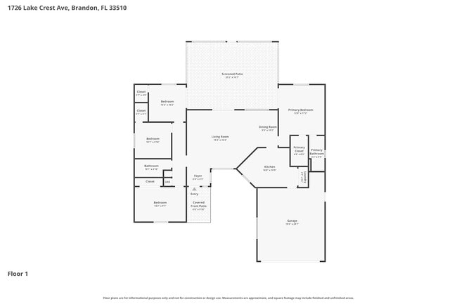 1726 Lk Crst Ave in Brandon, FL - Foto de edificio - Building Photo