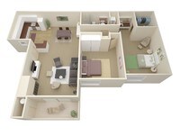 The Cedar - 2 Bedrooms 1 Bath from $1285 - 1 to 2 Beds from $1210 to $1500 - Oak Ridge Apartments in Sacramento, California
