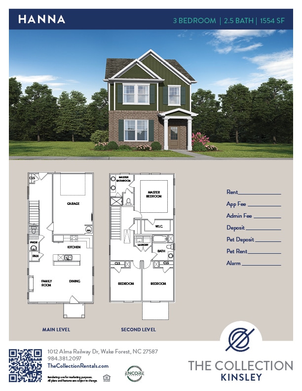 The Collection Kinsley in Wake Forest, NC - Building Photo - Floor Plan