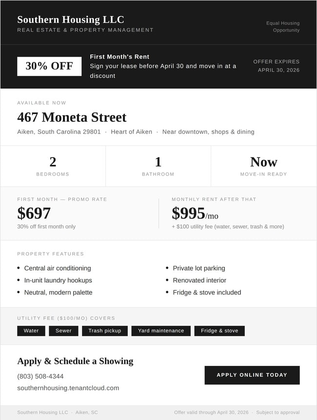 469 Monetta St S E in Aiken, SC - Building Photo - Building Photo