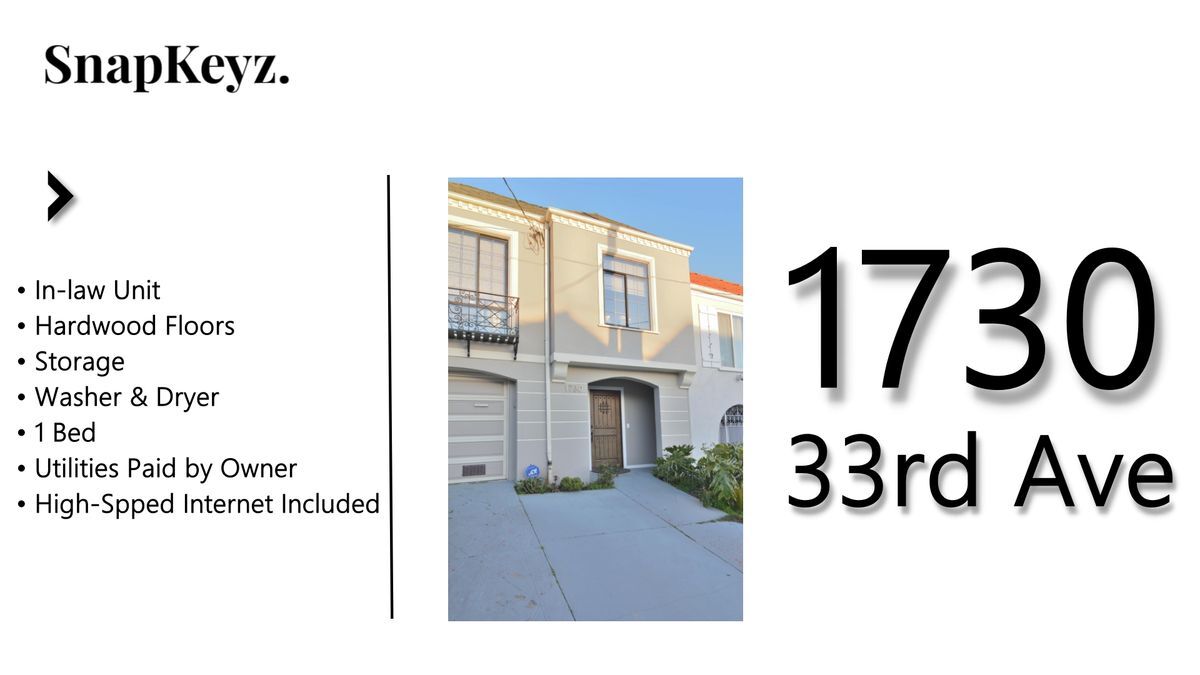 1730 33rd Ave in San Francisco, CA - Building Photo
