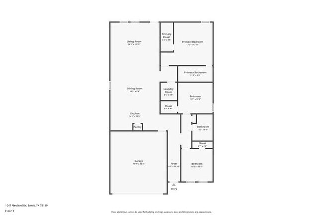 1047 Neyland Dr in Ennis, TX - Foto de edificio - Building Photo