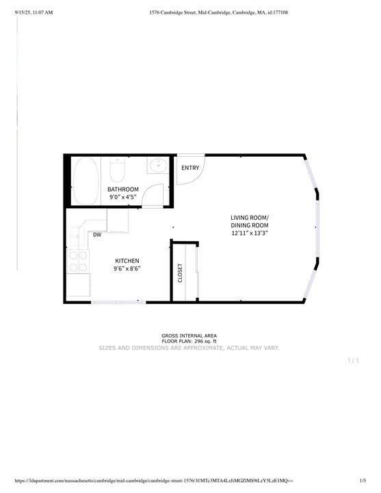 1576 Cambridge St, Unit 1F in Cambridge, MA - Building Photo