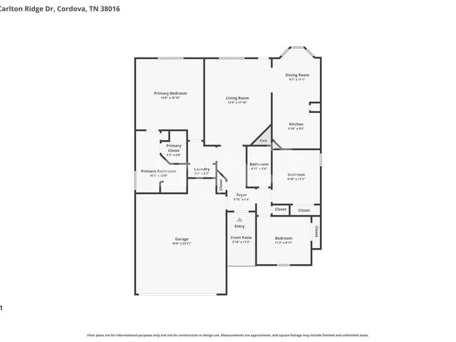 1402 Carlton Ridge Dr in Cordova, TN - Building Photo - Building Photo
