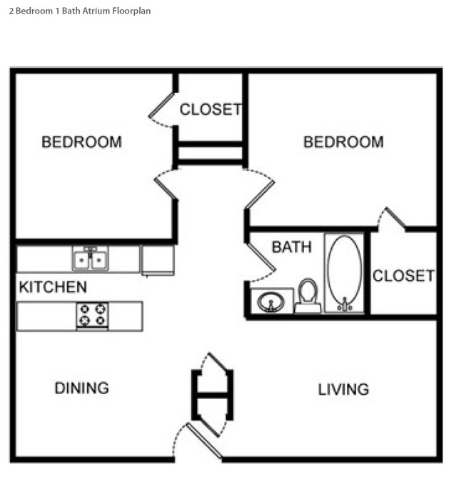 Courtyard Apartments in Longview, TX - Building Photo - Floor Plan