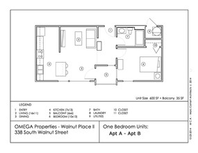 Walnut Place Apartments in Bloomington, IN - Foto de edificio - Floor Plan