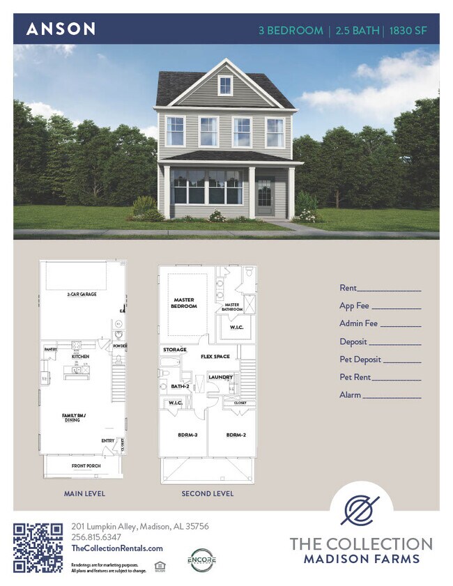 The Collection Madison Farms in Madison, AL - Foto de edificio - Floor Plan