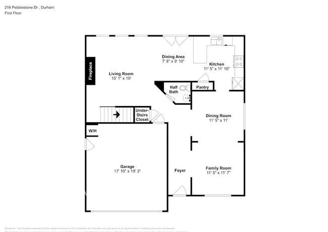 216 Pebblestone Dr in Durham, NC - Foto de edificio - Building Photo