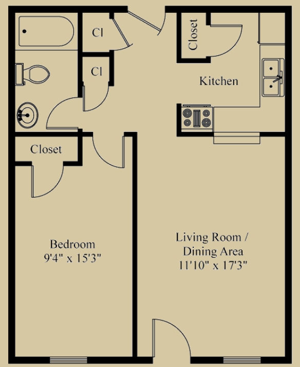 Somerset Manor Apartments in Central City, PA - Foto de edificio - Floor Plan