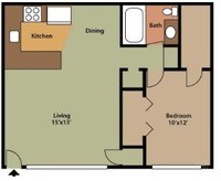 1x1 - Cottage Bell Apartamentos in Sacramento, California