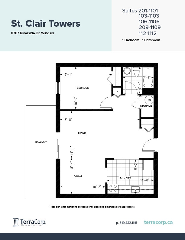 St. Clair Towers in Windsor, ON - Building Photo - Floor Plan