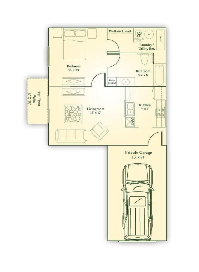 Paramount Villas in Aberdeen, SD - Building Photo - Floor Plan