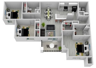 Arbours at Lafayette in Lafayette, LA - Foto de edificio - Floor Plan