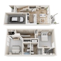 Casa Solara Townhomes in Jacksonville, FL - Foto de edificio - Floor Plan