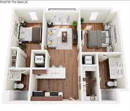 The Oasis in West Lafayette, IN - Foto de edificio - Floor Plan