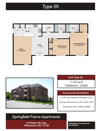 Springfield Farms Apartments in Williamsport, MD - Foto de edificio - Floor Plan