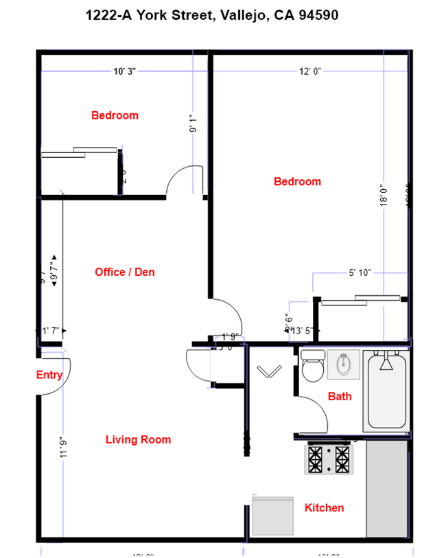 1222 York St in Vallejo, CA - Foto de edificio - Building Photo