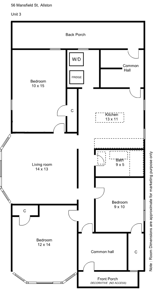 56 Mansfield St, Unit 3
