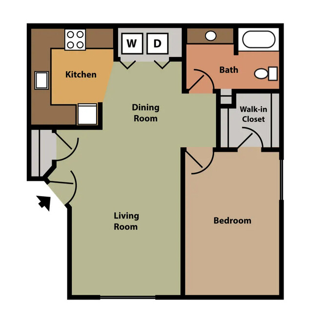 Beau Rivage 324 in Spokane, WA - Foto de edificio - Floor Plan