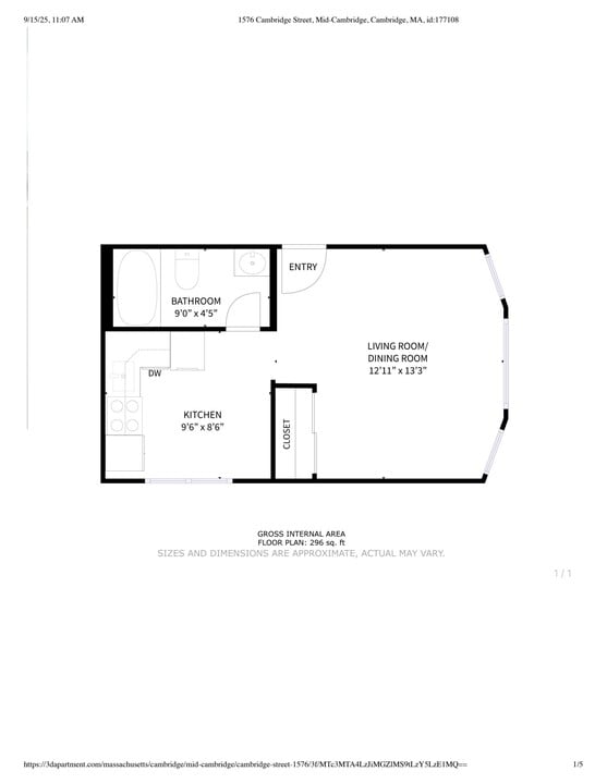 1576 Cambridge St, Unit 1F in Cambridge, MA - Building Photo