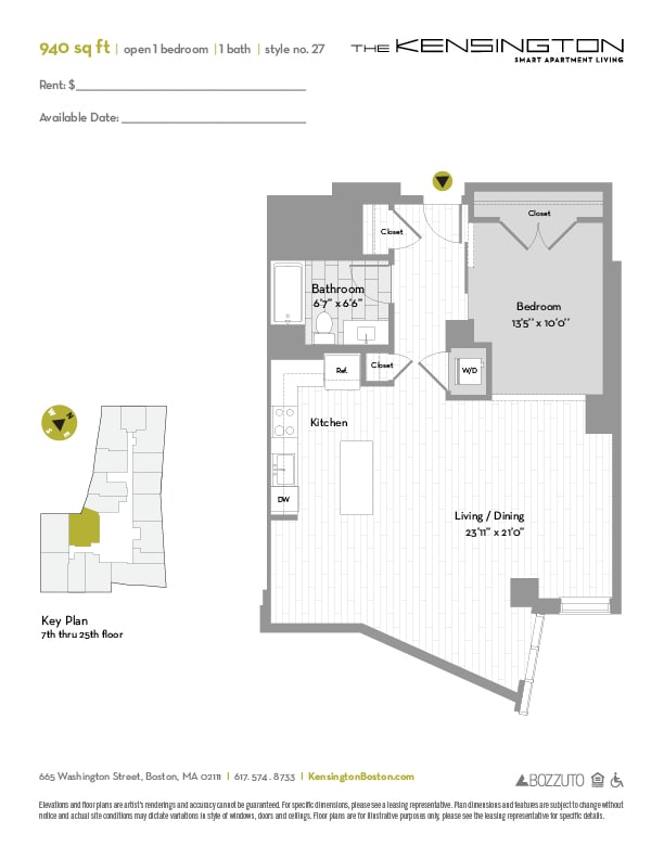 666 Washington St, Unit #2313 in Boston, MA - Building Photo - Building Photo