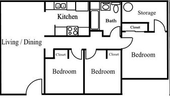 The Village At University Square in Tampa, FL - Foto de edificio - Floor Plan