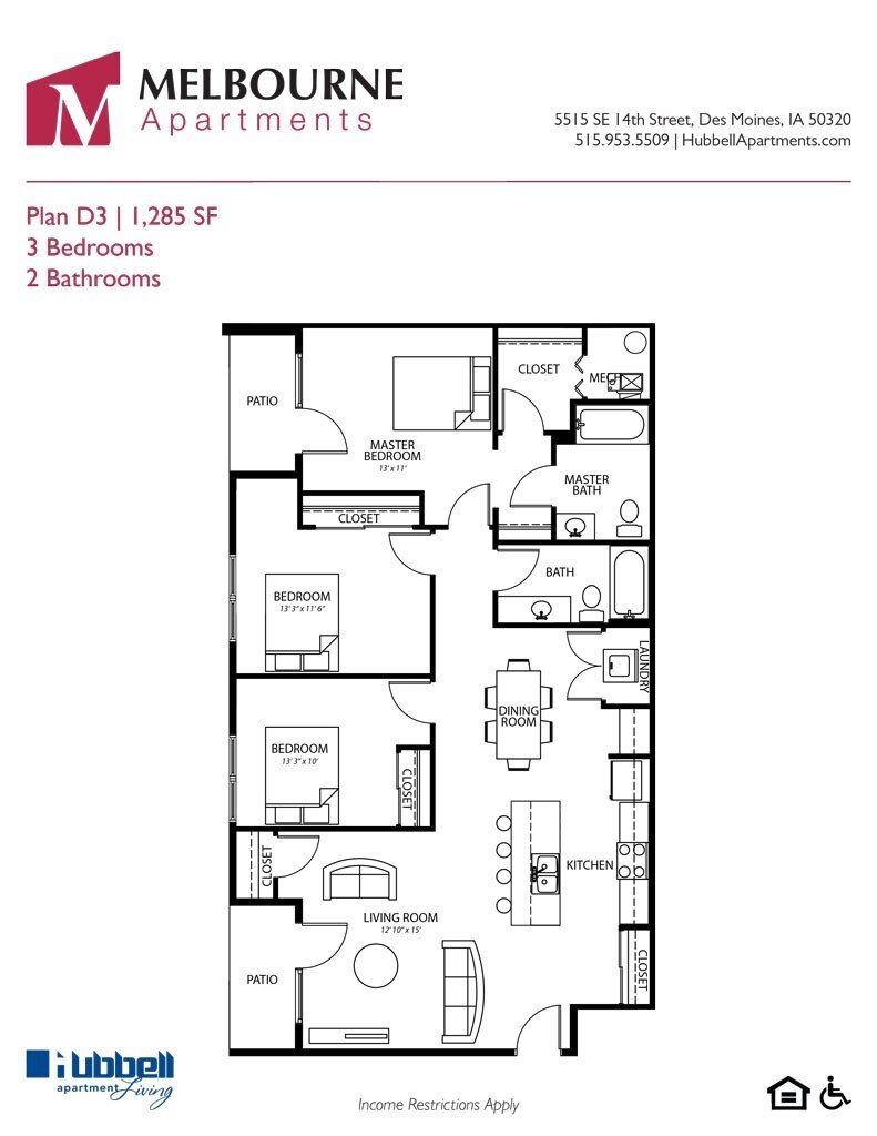 Melbourne Apartments in Des Moines, IA