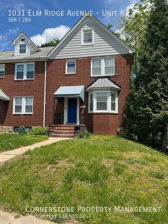 1031 Elm Ridge Ave, Unit Unit #2 in Baltimore, MD - Building Photo