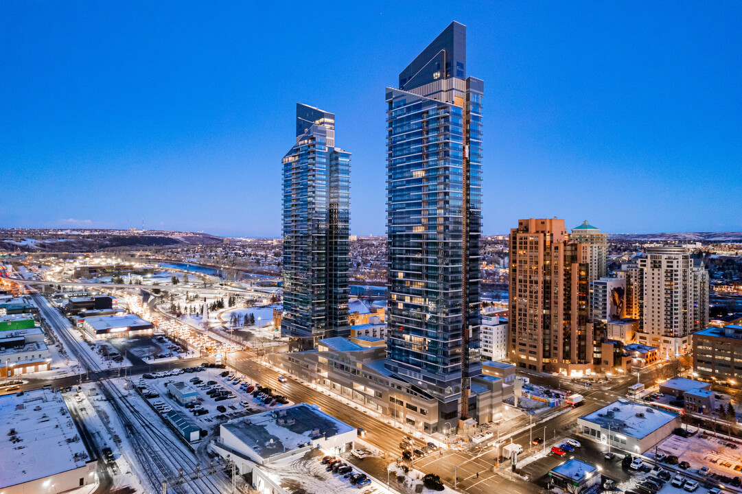 West Village Towers in Calgary, AB - Building Photo