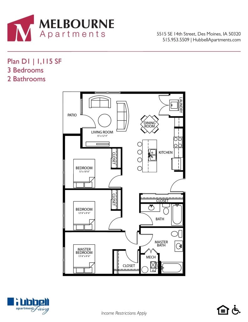 Melbourne Apartments in Des Moines, IA