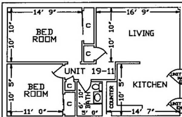 17-19 Winter St in Boston, MA - Foto de edificio - Floor Plan