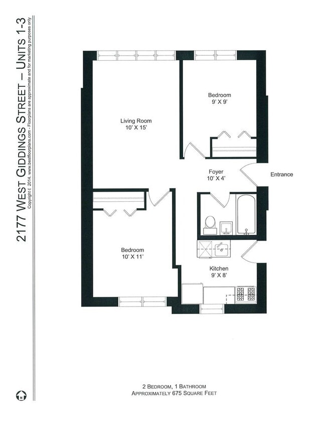 2177 W Giddings St, Unit 2 in Chicago, IL - Building Photo - Building Photo