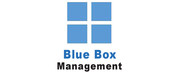 Property Management Company Logo Blue Box Management