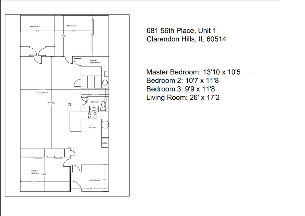 681 56th Pl, Unit 1 in Clarendon Hills, IL - Foto de edificio