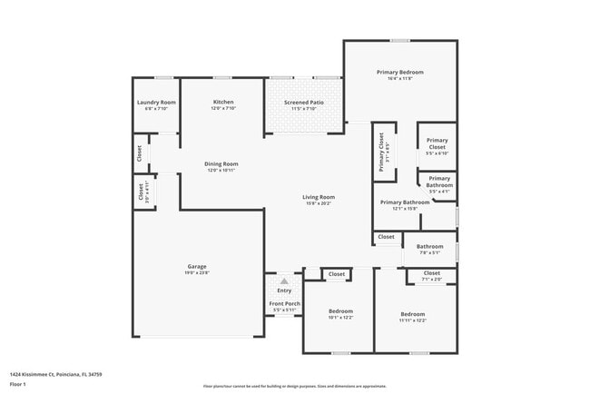 1424 Kissimmee Ct in Poinciana, FL - Building Photo - Building Photo